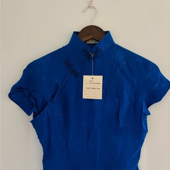 60s Vintage Chinese Qipao silk dress NWT handmade in Hong Kong - Picture 4 of 9